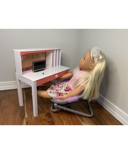 18 Inch American Girls Girl TV Laptop Computer Monitor Barbie Doll House My Life Our Generation Dolls TV Set Laptop Computer ...