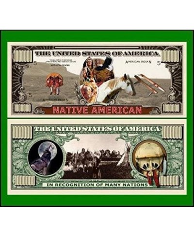 Native American Million Dollar Bill - Comes in Currency Bill Protector $15.83 - Gags & Practical Joke Toys