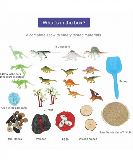 Dinosaur Sensory Bin Dinosaur Toys for Toddler Boys and Girls Include Glow in The Dark Dinosaur Easy Storage Sensory Toys $40...