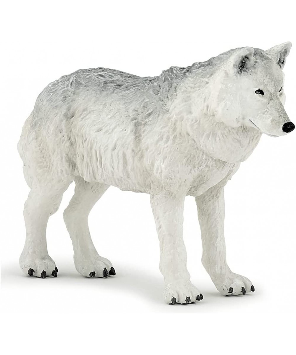 Hand-Painted - Figurine -Wild Animal Kingdom - Polar Wolf -50195 -Collectible - for Children - Suitable for Boys and Girls- f...