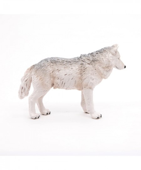 Hand-Painted - Figurine -Wild Animal Kingdom - Polar Wolf -50195 -Collectible - for Children - Suitable for Boys and Girls- f...