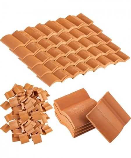 Roof Tiles Model Building Set Miniature Tiles Roof Tiles Dollhouse Shingles Fake Tiles Model Landscape Accessories for DIY Ki...