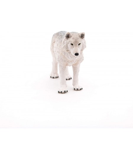 Hand-Painted - Figurine -Wild Animal Kingdom - Polar Wolf -50195 -Collectible - for Children - Suitable for Boys and Girls- f...