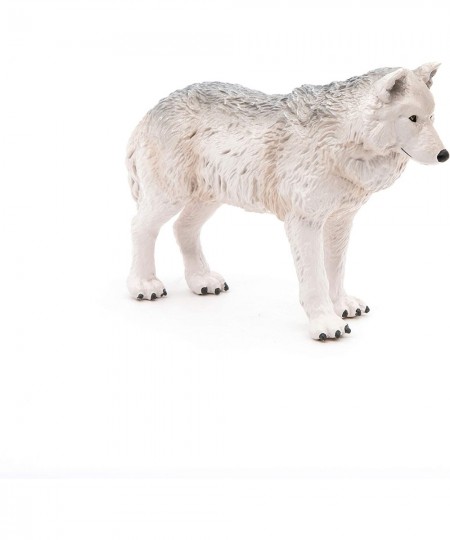 Hand-Painted - Figurine -Wild Animal Kingdom - Polar Wolf -50195 -Collectible - for Children - Suitable for Boys and Girls- f...