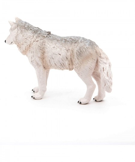 Hand-Painted - Figurine -Wild Animal Kingdom - Polar Wolf -50195 -Collectible - for Children - Suitable for Boys and Girls- f...