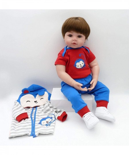 Reborn Baby Doll Clothes Blue Monkey Outfit Set for 17- 18 inch Reborn Doll Boy Matching Clothes Accessories 3pcs $39.96 - Do...