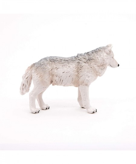 Hand-Painted - Figurine -Wild Animal Kingdom - Polar Wolf -50195 -Collectible - for Children - Suitable for Boys and Girls- f...