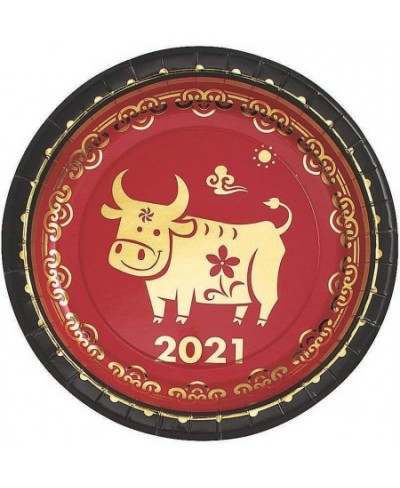 Chinese New Year of the Ox Paper Dessert Plates - Party Supplies - 8 Pieces $17.68 - Kids' Party Tableware