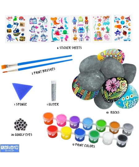 Rock Painting Kit for Kids - Extra-Large Arts and Crafts Kit for Kids Indoor and Outdoor Activities Set for Kids Ages 4 – 16 ...