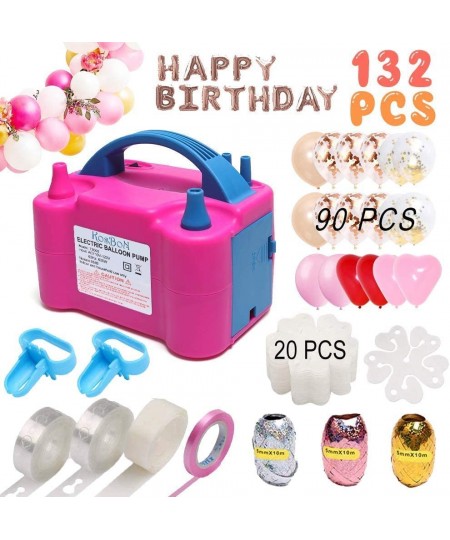 Balloon Pump 132 PCS Electric Balloon Pump 110V 600W Portable Electric Balloon Air Pump Electric Balloon Inflator with 90 PCS...