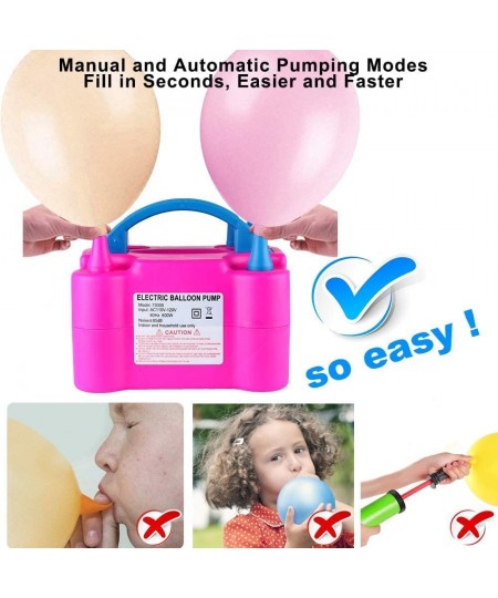 Balloon Pump 132 PCS Electric Balloon Pump 110V 600W Portable Electric Balloon Air Pump Electric Balloon Inflator with 90 PCS...