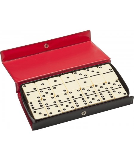 Classic Double 6 Ivory Colored Dominoes with Black Vinyl Case $28.85 - Domino & Tile Games