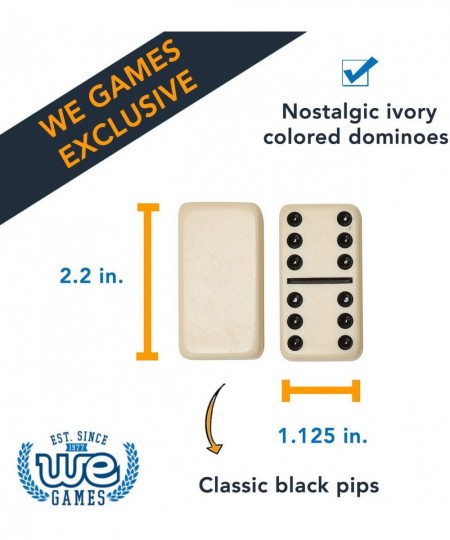 Classic Double 6 Ivory Colored Dominoes with Black Vinyl Case $28.85 - Domino & Tile Games