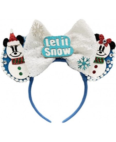 Christmas Mouse Ears Headband Christmas Antler Snowflake Santa Snowman Hair Accessories for Christmas Party Dress Up $17.12 -...