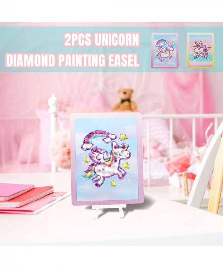 84Pcs Diamond Painting Kits for Kids Arts and Crafts for Girls Ages 8-12 Unicorn Double Side Keychains Stickers Big Gem Inclu...