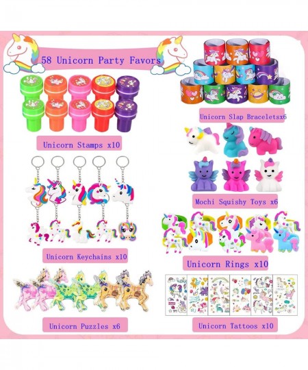 58 PCS Unicorn Party Favors for Kids Girls 3-4-8-12 Birthday Party Supplies Gifts Pinata Fillers Treasure Chest Prizes Box To...