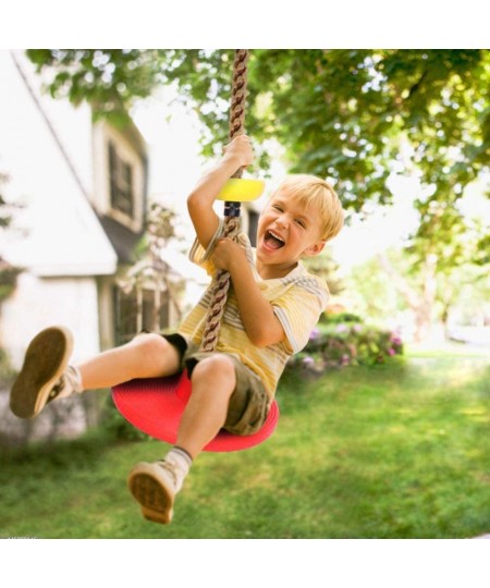 Climbing Rope Tree Swing with Platforms and Disc Swing Seat Set Outdoor Playground Accessories for Kids Including Hanging Str...