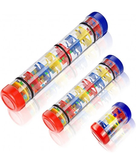 3 Size Rain Stick Musical Sensory Toys Rattle Tube Rain Shaker Musical Sensory Auditory Instruments for Adults and Kids(12/8/...