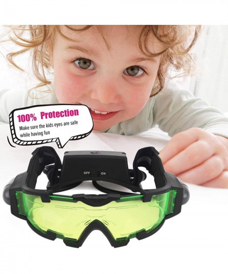 Kids Night Vision Goggles Adjustable Spy Gear Night Mission Goggles with Flip-Out Lights Green Lens $26.71 - Toy Electronic S...