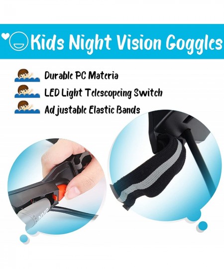 Kids Night Vision Goggles Adjustable Spy Gear Night Mission Goggles with Flip-Out Lights Green Lens $26.71 - Toy Electronic S...