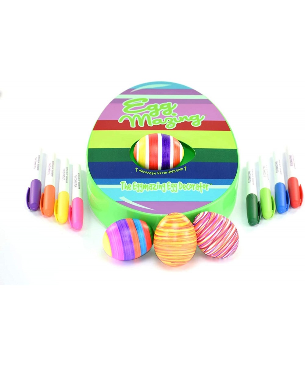 The Original EggMazing Easter Egg Decorator Kit - Arts and Crafts Set - Includes Egg Decorating Spinner and 8 Colorful Quick ...