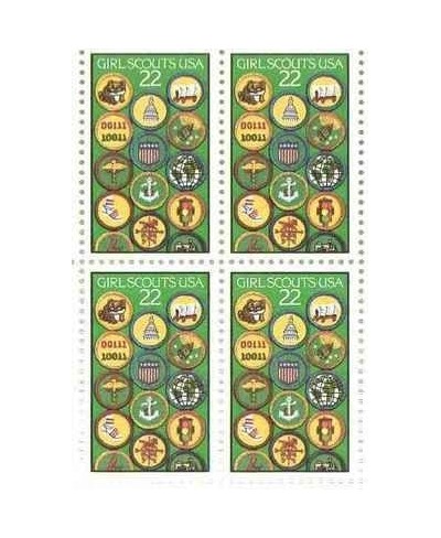 Girl Scouts USA Badges Set of 4 x 22 Cent US Postage Stamps NEW Scot 2251 $15.42 - Collectible Postage Stamps