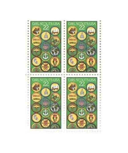 Girl Scouts USA Badges Set of 4 x 22 Cent US Postage Stamps NEW Scot 2251 $15.42 - Collectible Postage Stamps