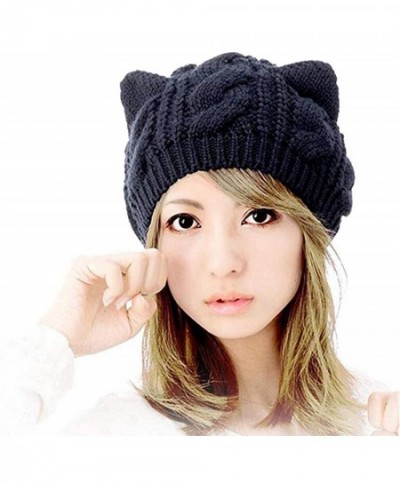 Cute Woollike Knitted CAT Kitty Ears Women Lady Girl Headgear Crochet Hats $20.64 - Kids' Dress-Up Accessories