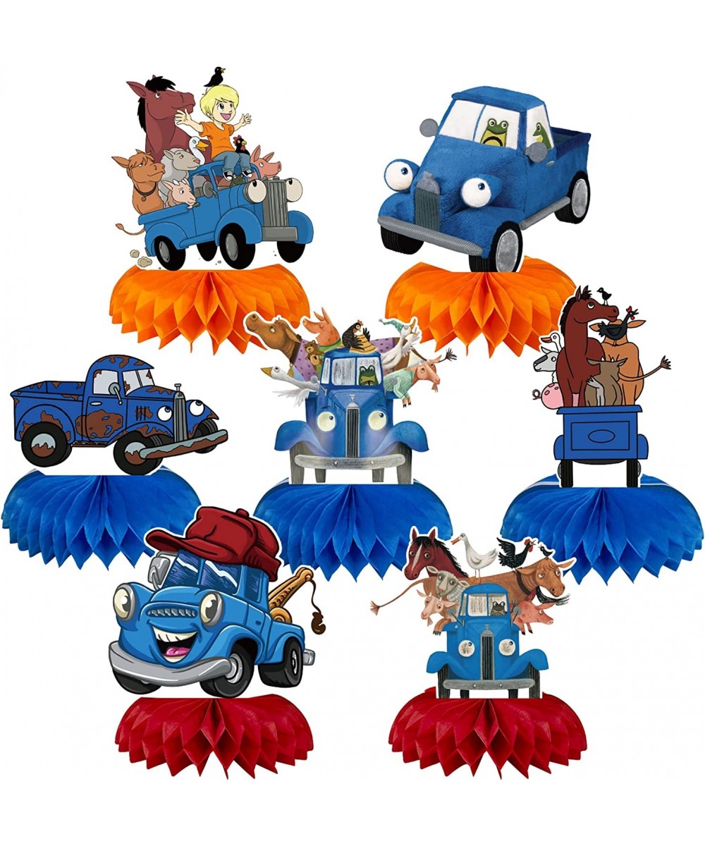 7Pcs Little Blue Truck Birthday Party Supplies Little Blue Truck Theme Table Decorations Birthday Little Blue Truck Honeycomb...