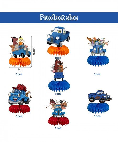 7Pcs Little Blue Truck Birthday Party Supplies Little Blue Truck Theme Table Decorations Birthday Little Blue Truck Honeycomb...