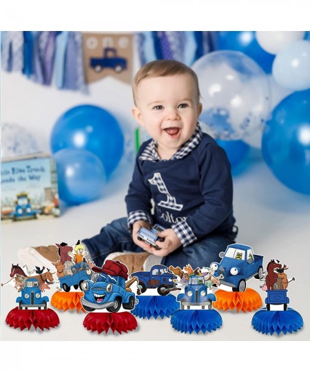 7Pcs Little Blue Truck Birthday Party Supplies Little Blue Truck Theme Table Decorations Birthday Little Blue Truck Honeycomb...