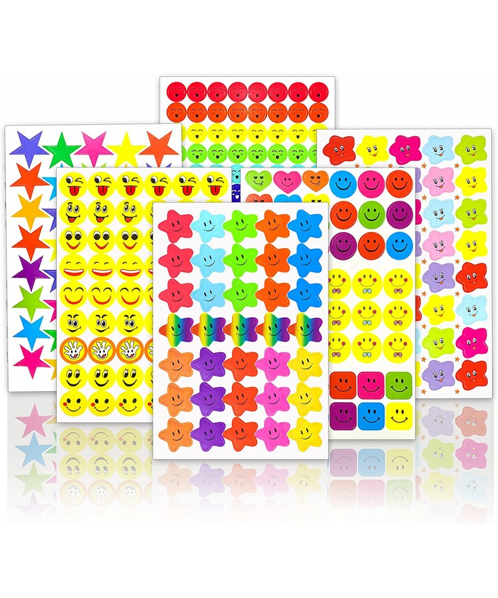 4980PCS Stickers(60 Sheet)Smiley face Stickers and Star Stickers (Random six Styles) Teachers Children and Parents' Reward St...