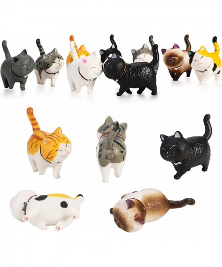 9PCS Realistic Cat Figurines Educational Kitty Figures Toy Set Kitten Easter Eggs Cake Topper Christmas Birthday Gift for Cat...