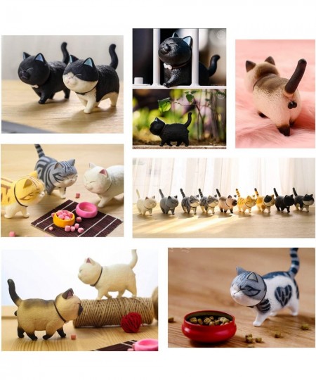 9PCS Realistic Cat Figurines Educational Kitty Figures Toy Set Kitten Easter Eggs Cake Topper Christmas Birthday Gift for Cat...