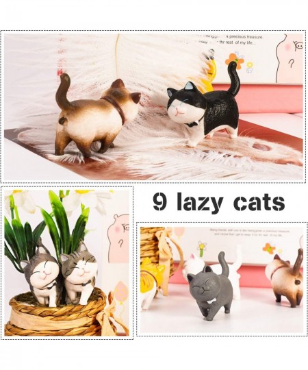 9PCS Realistic Cat Figurines Educational Kitty Figures Toy Set Kitten Easter Eggs Cake Topper Christmas Birthday Gift for Cat...