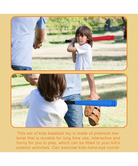 Tball Bat for Kids 3-5 Foam Baseball Bat and Ball Set Super Safe Kids Baseball Toy Kids Yard Sports Game for Hitting Indoor O...