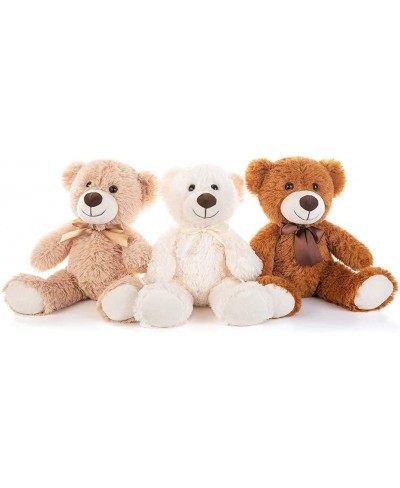 3 Packs Teddy Bear Stuffed Animals Plush - 13.7 Inches Height Cute Plush Toys in 3 Color Light Brown Dark Brown White Teddy B...