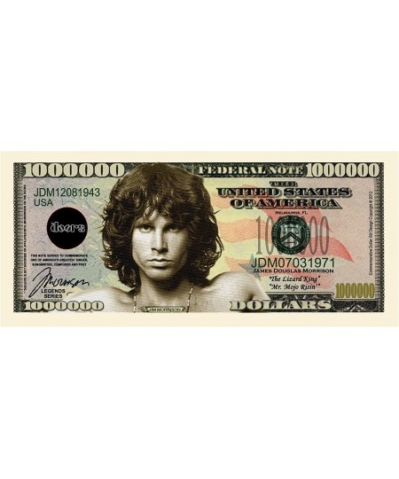 Jim Morrison - The Doors Million Dollar Bill - (Pack of 25) - Best Gift for Fans of The Doors $22.18 - Gags & Practical Joke ...