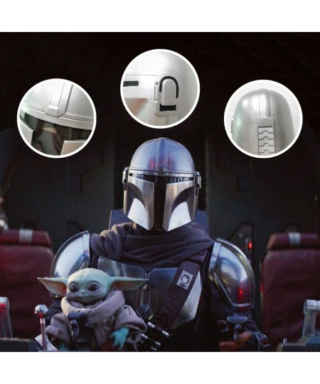 Mandalorian Helmet Halloween Mask Cosplay Jedi Full Head PVC Masks Halloween Party Props Men $94.80 - Kids' Dress-Up Accessories