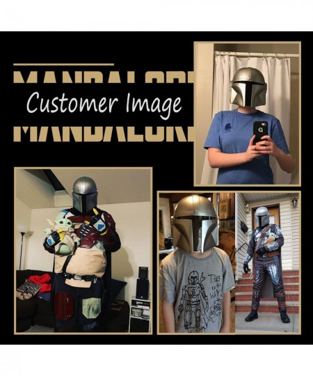 Mandalorian Helmet Halloween Mask Cosplay Jedi Full Head PVC Masks Halloween Party Props Men $94.80 - Kids' Dress-Up Accessories