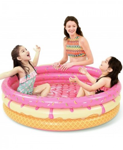 Inflatable Baby Kiddie Pool - Donuts Kids Paddling Pool Toddler Baby Swimming Pool Blow Up Ball Pit Pool Blow Up Infant Wadin...