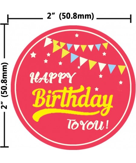 2 Inch Happy Birthday Stickers Present Label Gift Tag Planning Reminder for Children Party Supplies Baby Shower Kids Home Cla...