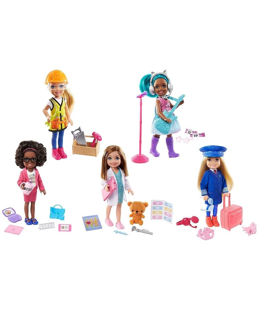 Chelsea Can Be Playset with Blonde Chelsea Builder Doll (6-in) Hard Hat Tool Belt Goggles Saw Hammer Wrench Toolbox Great Gif...