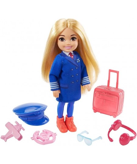 Chelsea Can Be Playset with Blonde Chelsea Builder Doll (6-in) Hard Hat Tool Belt Goggles Saw Hammer Wrench Toolbox Great Gif...