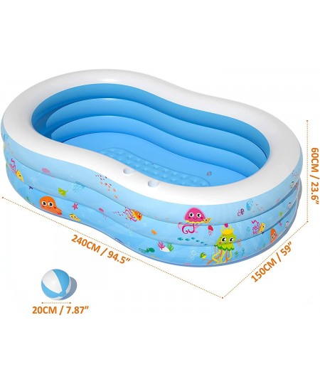 Inflatable Swimming Pool - Upgraded Thickened Kiddie Pool Blow up Pool for Kids Adults Baby Full-Sized Family Lounge Pool Toy...