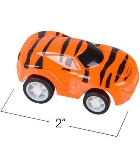 2 Inch Safari Pullback Mini Toy Cars Set of 12 Pullback Racers with Fun Animal Patterns Birthday Party Favors for Kids Goodie...