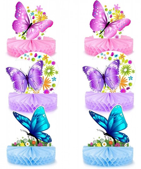 6 Pieces Butterfly Honeycomb Table Centerpiece Butterfly Party Decorations Butterfly Birthday Decorations Party Supplies for ...