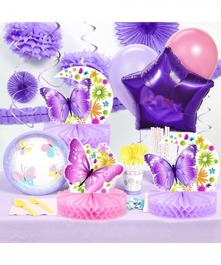 6 Pieces Butterfly Honeycomb Table Centerpiece Butterfly Party Decorations Butterfly Birthday Decorations Party Supplies for ...