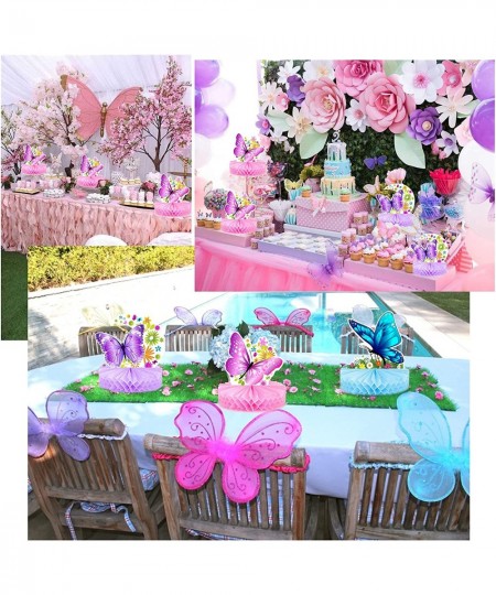 6 Pieces Butterfly Honeycomb Table Centerpiece Butterfly Party Decorations Butterfly Birthday Decorations Party Supplies for ...