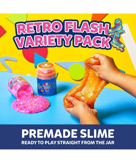 Elmer’s Gue Premade Slime Retro Flash Slime Kit Includes Fun Unique Add-Ins Variety Pack 3 Count $32.24 - Slime & Putty Toys